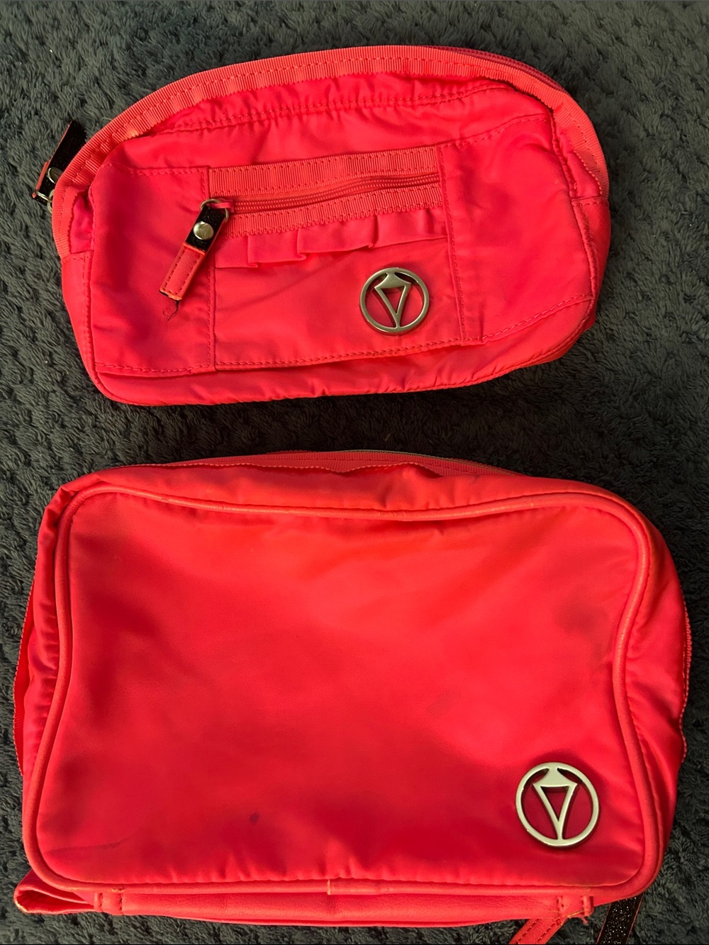 Ivivva Neon Coral Kids Organizer Pouch Set